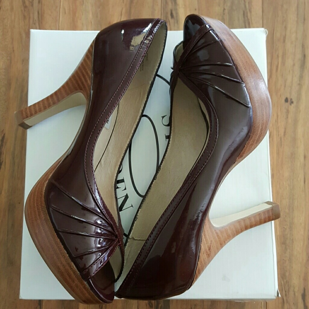 Steve Madden brown open toe heels size 8